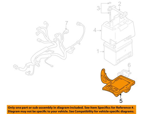 Mitsubishi oem 00-05 eclipse 2.4l-l4-battery tray mr494523