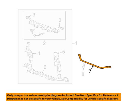 Honda oem 09-13 fit radiator support-cross bar 74230tk6a00