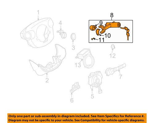 Infiniti nissan oem 05-07 g35-ignition lock cylinder d8700cg005