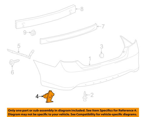 Toyota oem 12-14 camry rear bumper-side reinforcement left 6164806060