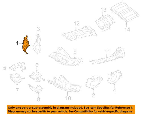 Subaru oem 14-15 forester heat shields-exhaust-converter shield right 44651ad710