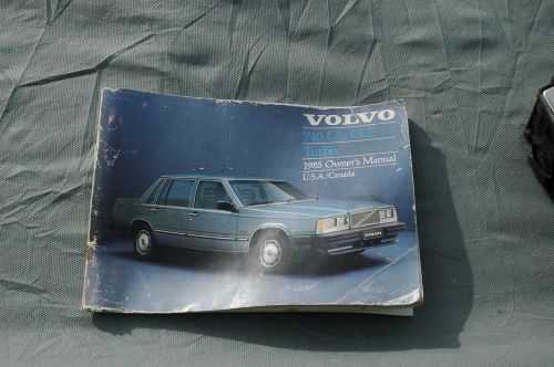 1985  volvo 740 series  owners manual  oem