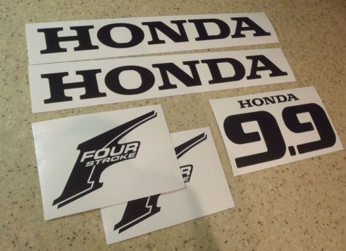 Honda vintage 9.9 hp outboard motor decals die-cut free ship + free fish decal!