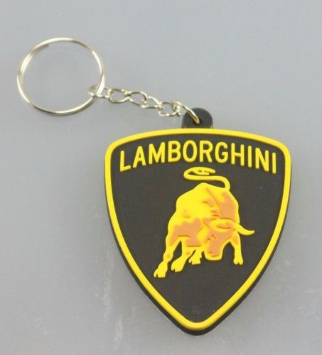 Lamborghini pop rock logo keychain keyring rubber car motor motorcycle music