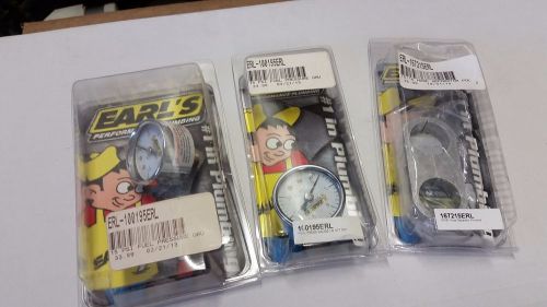 Lot new earl&#039;s an fittings pressure gauge and hose clamps, check out my other