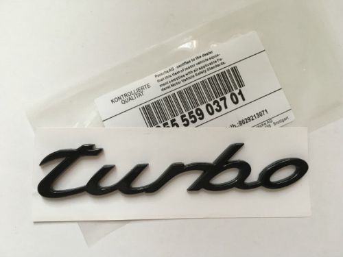 Black turbo oem badge emblem for porsche carrera cayenne macan panamera