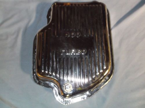 Steel chevy gm turbo th-400 transmission pan stock capacity - chrome