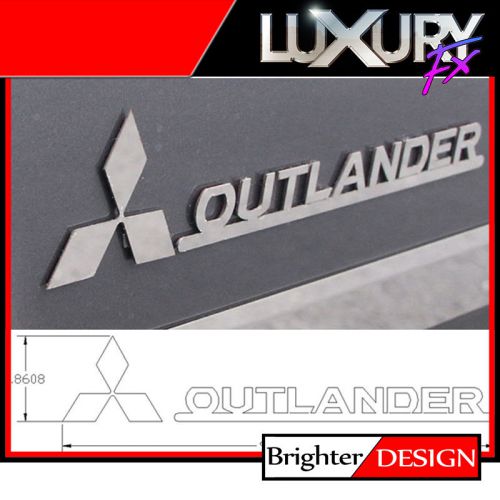 4p ss outlander&amp;mitsubishi logo fits 2007-2009 mitsubishi outlander by luxury fx