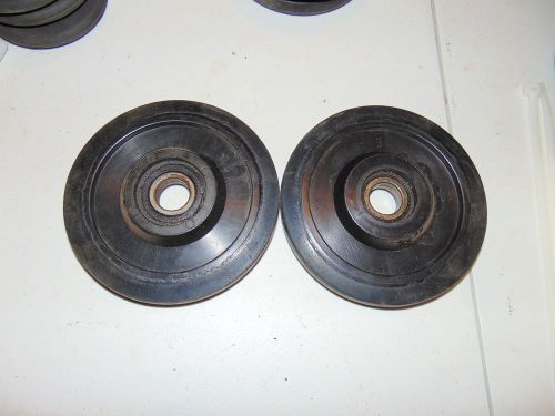 2 used arctic cat rear suspension idler wheels lot 6.375&#034;, 6 3/8&#034; x 1&#034;