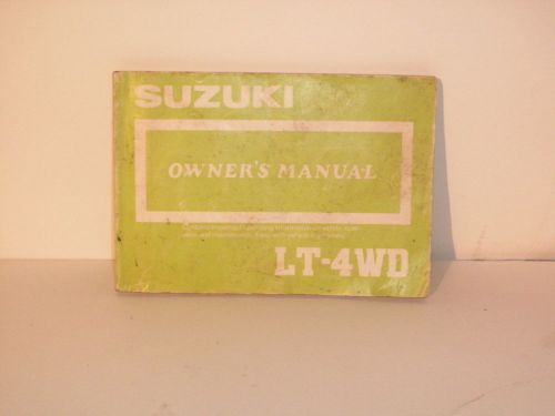 1986 suzuki lt4wd 4x4 atv owners operators manual