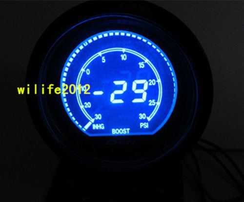 60mm 2.5&#039;&#039; lcd two color cars autos turbo boost gauge digital auto gauge meter