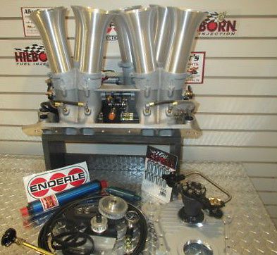 Enderle complete setup bb chevy 8 stack - ready to run - all new   flowed