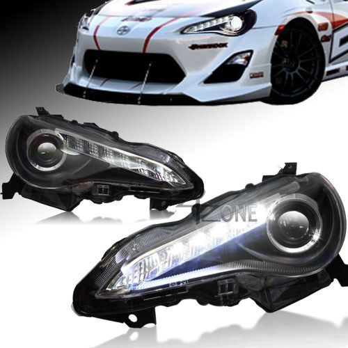 High quality black projector headlight clear lens fit 12 13 14 15 scion fr-s