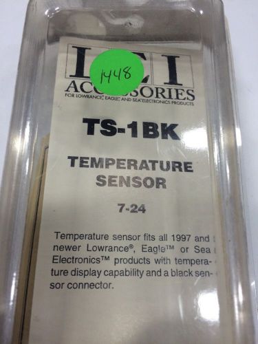 New lei ts-1bk temp temperature sensor 7-24 lowrance w/ display black connector