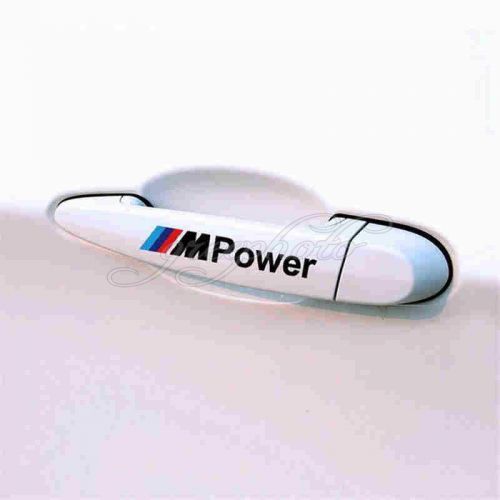 New 4pcs m power auto car decals emblem logo sticker for bmw car decoration