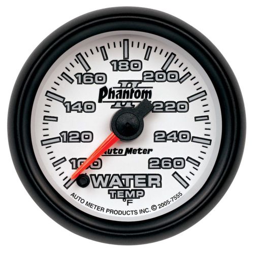 Auto meter 7555 phantom ii; electric water temperature gauge