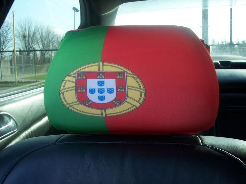 Portugal car/auto headrest flags/covers(pair)