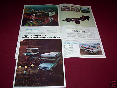 1969 chevrolet pickup truck, chevy van, camper, etc. &#039;69 brochure, sales catalog