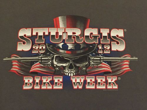 2012 sturgis bike week 72 years gray shirt large