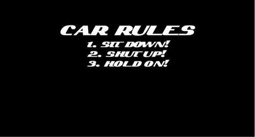 Car rules sticker vinyl decal jdm funny car truck racing window vw euro honda