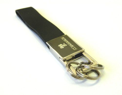 Belt buckle detachable 3 loops leather keychain key chain ring key fob .