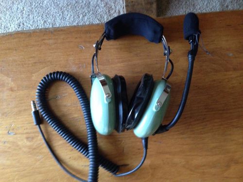 David clark green pilot headset and microphone (bn 2248)