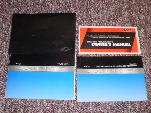 2003 chevrolet tracker suv owners manual books guide case all models