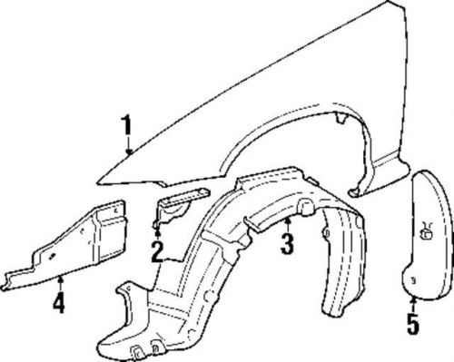 Genuine 1997-2003 pontiac grand prix fender liner 10309517