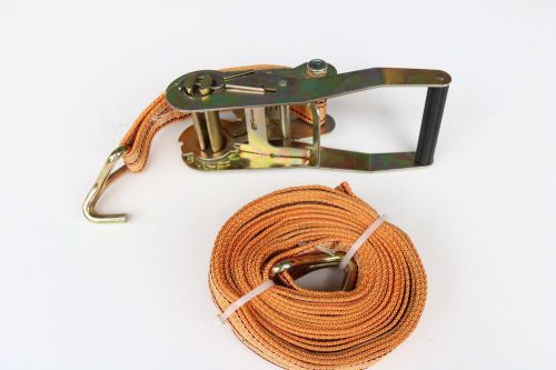 2&#034; x 18&#039; ratchet strap j hook ratcheting heavy duty 10,000lb tie hold down load