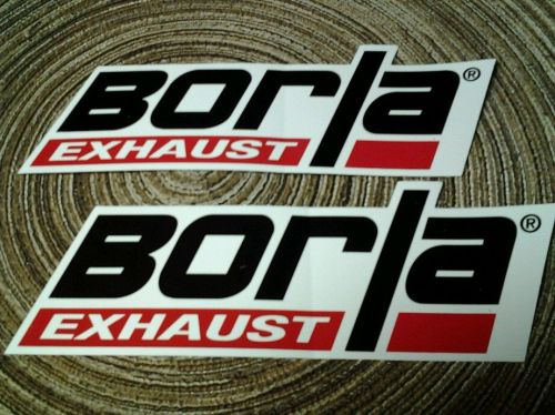 Lot of 2 borla exhaust racing muffler decals pair stickers nhra nascar hot rod