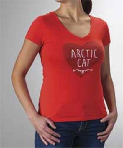 Women&#039;s arctic cat poppy v-neck t-shirt ~ large ~ 5263-834