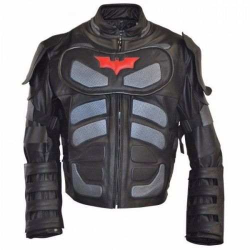 Batman dark knight armoured cowhide leather jacket xs to 6 )( all size available