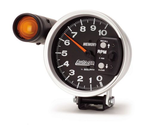 Autometer tachometer #233906 5&#034; dial memory pedestal 0-10,000 recall  shift lite