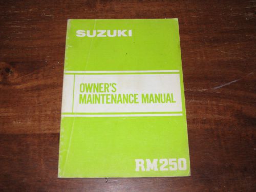 Suziki rm 250 manual