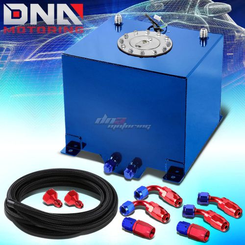 5 gallon/18.8l blue aluminum fuel cell gas tank+level sender+nylon oil feed kit