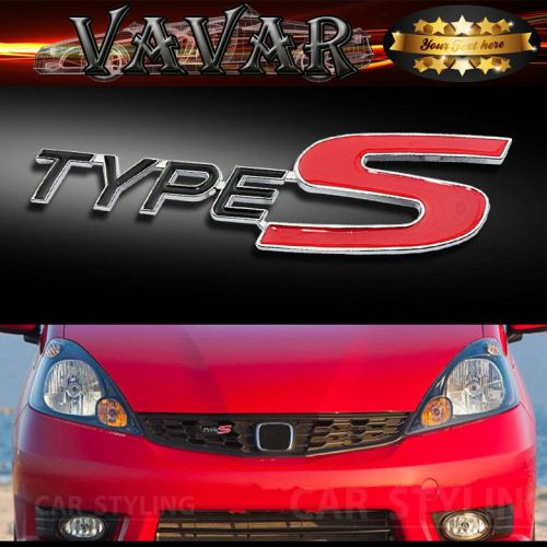 3d metal type-s racing front grill grille type-s logo badge emblem