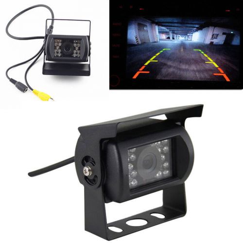 Waterproof night vision 18 ir led wide truck bus car rear view reversing camera