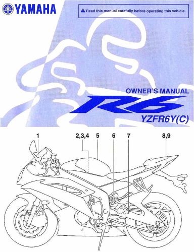 2009 yamaha r6 motorcycle owners manual -yzfr6yc-yamaha-yzf r6 yc