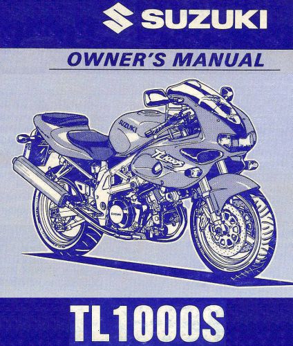 1998 suzuki tl1000s motorcycle owners manual -tl 1000 s-suzuki-tl1000 s