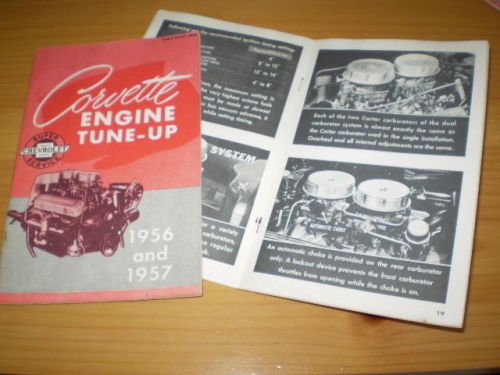 1956 1957 corvette engine tune up booklet literature 283 fuel injection