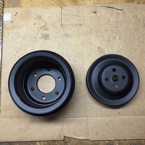 Small block ford crank and fan pulley set