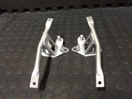 Yamaha raptor 660 front fender headlight mounting brackets 01 02 03 04 05 silver