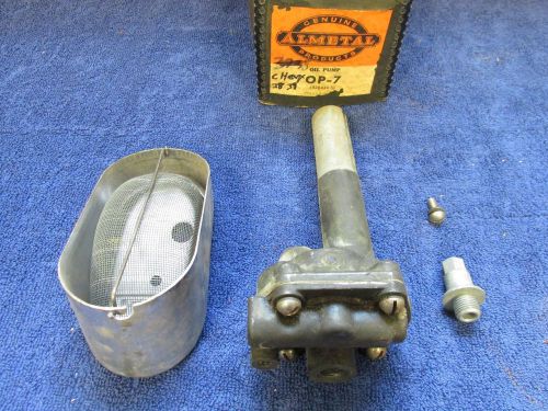 1938-39 chevy all  oil pump assembly with screen and hardware  new  716