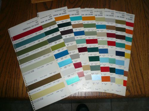 1970 commercial car colors sherwin-williams color chip paint sample