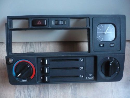 Bmw e30 euro hvac console plastic climate control with euro clock