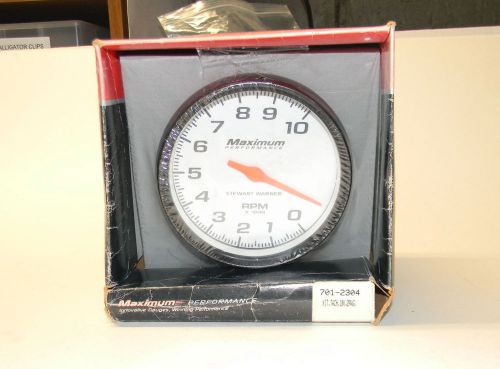 Stewart warner 5&#034; maximum performance series tachometer p/n 701-2304 new