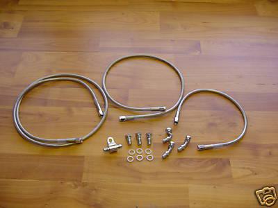 Russel stainless steel coated brake lines  complete kit ~ harley custom build 