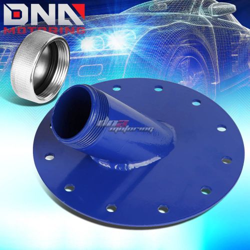 Bolt-on fuel cell gas tank 45° 1.5&#034; remote fast fill 2.75&#034; filler neck+cap blue