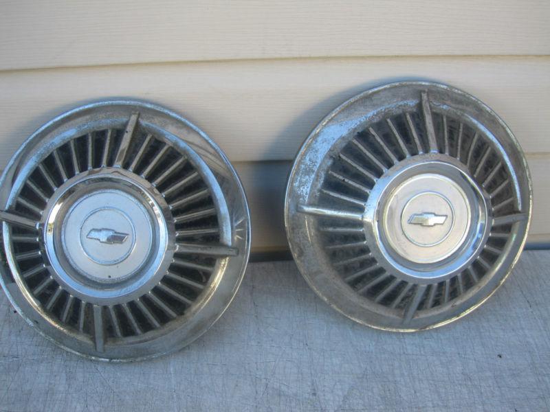 63-64 chevy dog dish hub cap (two)