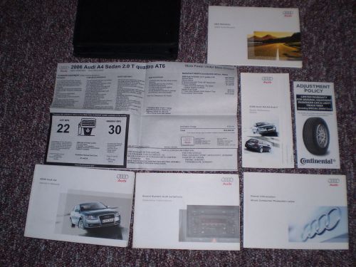 2006 audi a4 complete car owners manual books guide window label case all models